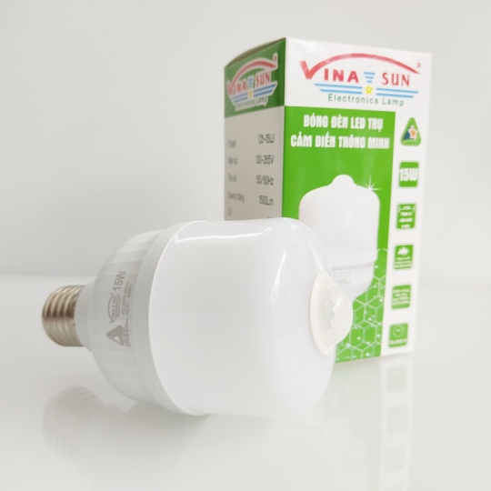 Bóng đèn led trụ nhôm cảm biến thông minh 20W