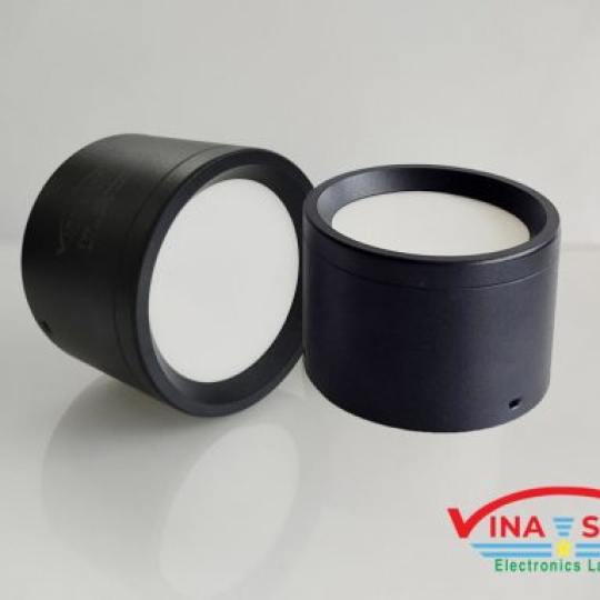 Đèn Led bơ lon vỏ đen 7W 3 chế độ ánh sáng